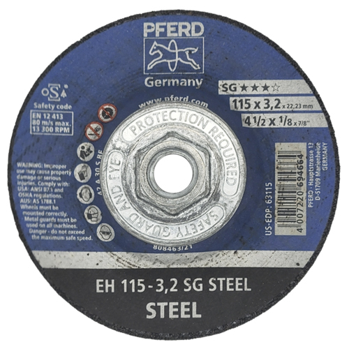 4-1/2" x .040" Cut-Off Wheel, 7/8" A.H. PSF STEEL - Type 1