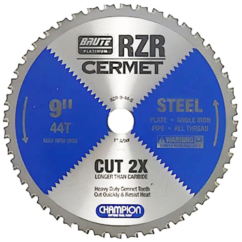 9" X 44 TEETH BRUTE CERMET CIRCULAR SAW BLADE-STEEL