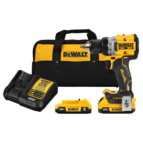 DEWALT 20V MAX* XTREME CORDLESS BRUSHLESS 1/2 IN DRILL DRIVER KIT (2) LITHIUM ION BATTERIES WITH CHA