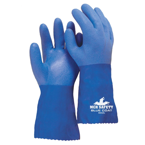BLUE  COAT SERIES PVC COATED WORK GLOVES, TRIPLE DIPPED BLUE PVC, KNIT LINER<p>X-LARGE</p>