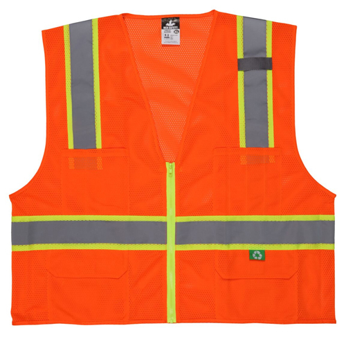 MCR HI-VIZ REFLECTIVE ORANGE SAFETY VEST LUMINATOR SERIES<p>MEDIUM</p>