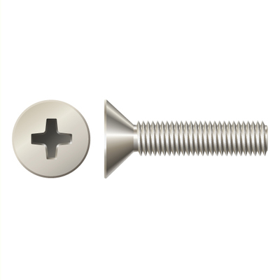 M4-0.7 X 6MM DIN 965 PHILLIPS DRIVE FLAT HEAD GRADE A2 STAINLESS STEEL MACHINE SCREW