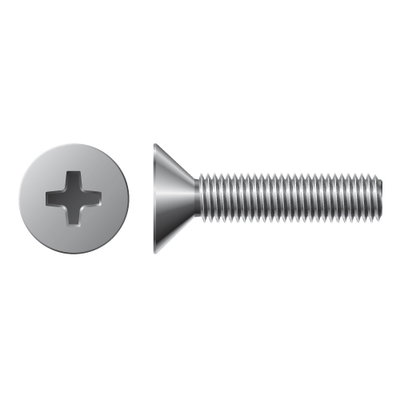 3/8"-16 X 1-1/2" FLAT PHIL MACHINE SCREW ZINC