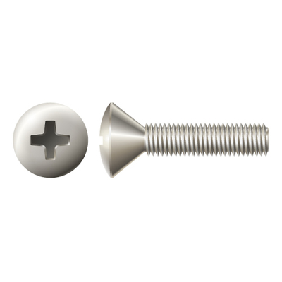 M6-1 X 35 OVAL PHIL MACHINE SCREW  A2 STAINLESS