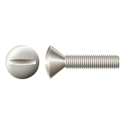 #4-40 X 1/2" OVAL SLOT MACHINE SCREW 18-8 STAINLESS