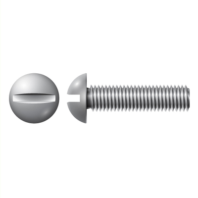 1/4"-20 X 1/4" ROUND SLOT MACHINE SCREW ZINC