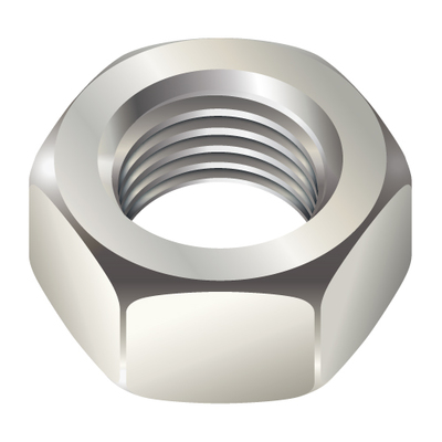 1/4"-28 HEX FINISH NUT - 18-8 STAINLESS