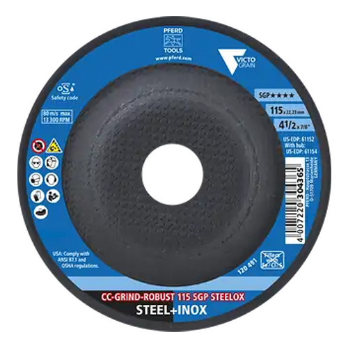 GRINDING DISC CC-GRIND® 4-1/2? X 7/8 - SGP STEELOX VICTOGRAIN® - CERAMIC