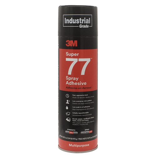 3M(TM) SUPER 77(TM) CLASSIC SPRAY ADHESIVE ORIGINAL FORMULA, 24 FL OZ (NET WT 16.5 OZ),