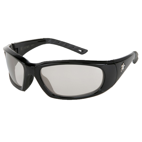 FORCEFLEX® FF3 SERIES BLACK SAFETY GLASSES INDOOR/OUTDOOR CLEAR MIRROR ANIT FOG