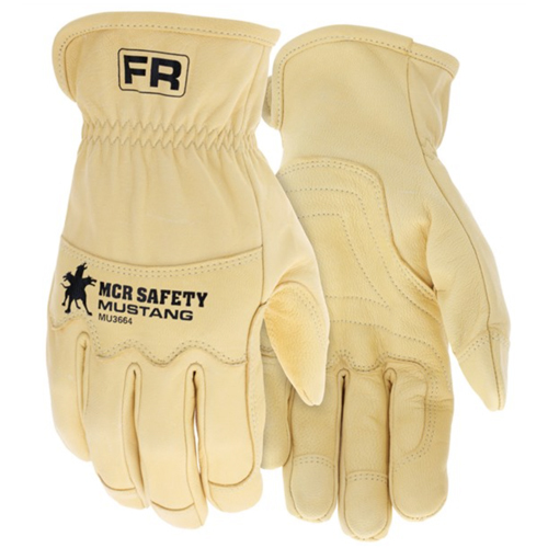 MCR MUSTANG HIDEX LEATHER DRIVER UTILITY WORK GLOVES HONEY GOLD GRAIN GOATSKIN <p> X-LARGE</p>