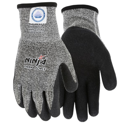 MCR NINJA® THERMA FORCE INSULATED CUT RESISTANT BI-POLYMER PALM & FINGERTIP<p>CUT LEVEL A5</p>MEDIUM