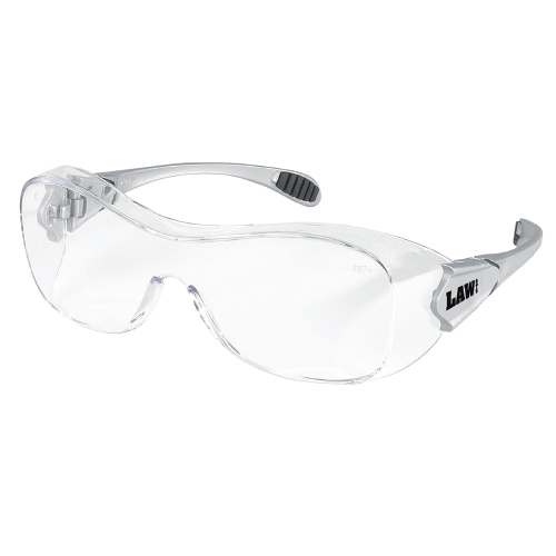 OTG SERIES, OVER THE GLASS SAFETY GLASSES CLEAR ANTI-FOG LENS WITH GRAY TEMPLES
