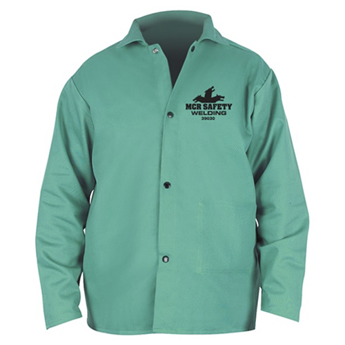 MCR SAFETY GREEN COTTON WELDING JACKE<p> 2-XL</p>