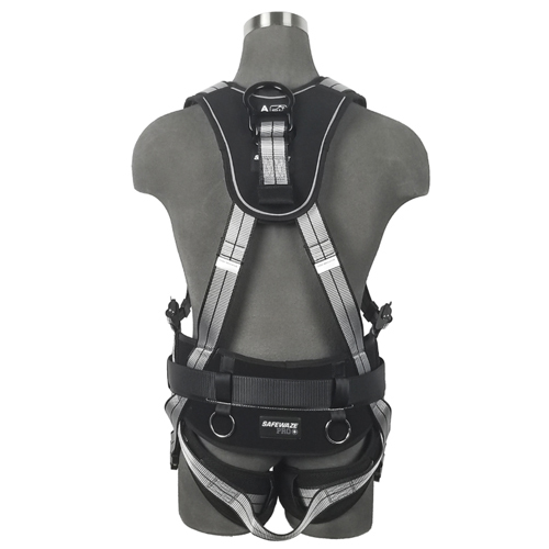 SAFEWAZE PRO+ SLATE CONSTRUCTION HARNESS: ALU 3D, ALU QC CHEST/LEGS (MEDIUM)