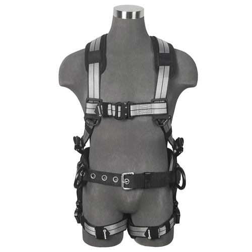 SAFEWAZE PRO+ SLATE CONSTRUCTION HARNESS: ALU 3D, ALU QC CHEST/LEGS (LARGE)