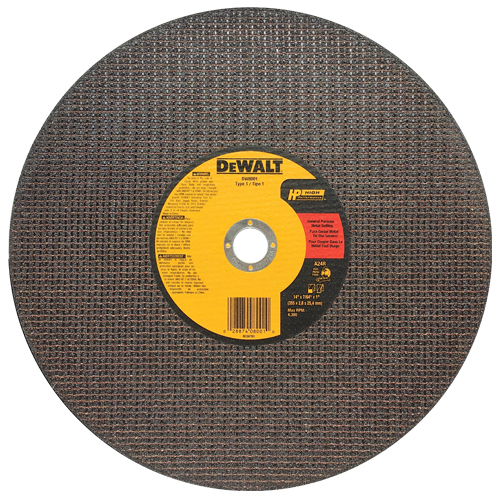 DEWALT  GENERAL PURP CHOP SAW WHEEL, 14" X 7/64" X 1", TYPE 1