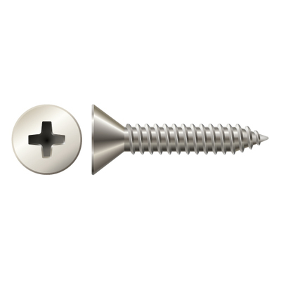 #12 X 5/8" FLAT PHIL TAPPING SCREW 18-8 STAINLESS