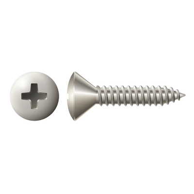 #8 X 3/8" OVAL PHIL TAPPING SCREW 18-8 STAINLESS