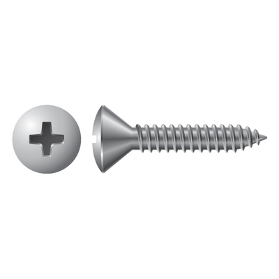 #6 X 1-1/4" OVAL PHIL TAPPING SCREW - ZINC