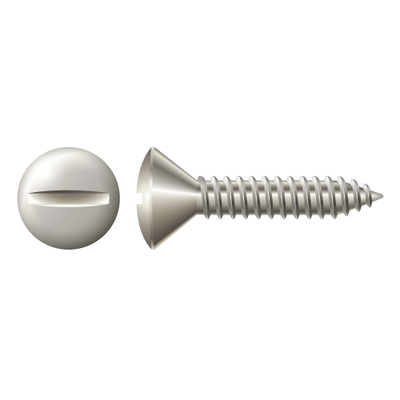 #4 X 3/4" OVAL SLOT TAPPING SCREW 18-8 STAINLESS