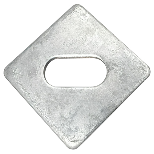 3/4" (3X3) 1/4" THICK SQUARE SLOTTED PLATE WASHER HOT DIPPED GALVANIZED