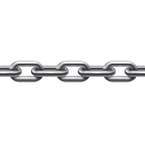 #1 DOUBLE LOOP CHAIN ZINC (100' REEL)