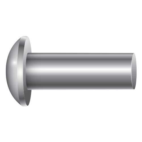 3/16" X 1-5/8" DOME HEAD SOLID RIVET<p>- ZINC</p>