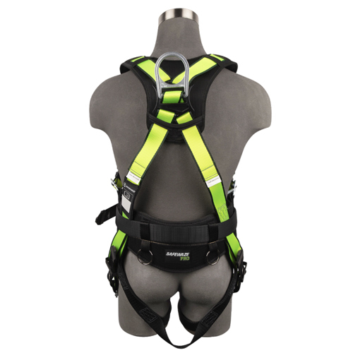 SAFEWAZE PRO CONSTRUCTION HARNESS: 1D, QC CHEST, TB LEGS (LARGE)