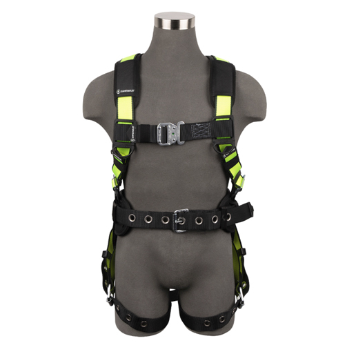 SAFEWAZE PRO CONSTRUCTION HARNESS: 1D, QC CHEST, TB LEGS (X-LARGE)