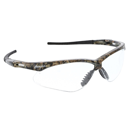 MEMPHIS SERIES MOSSY OAK CAMO SAFETY GLASSES CLEAR LENSE ANTI-FOG COATING