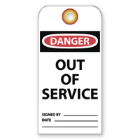 T102 OUT OF SERVICE LOCKOUT TAGS (10 PACK)
