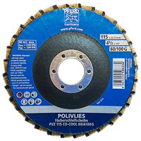 4-1/2" POLIVLIES® CO-COOL FLAP DISC - 7/8" ARBOR HOLE - 60 GRIT, COARSE GRADE