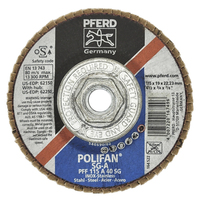 4-1/2" X 5/8-11 POLIFAN? FLAP DISC - FLAT - SG, ALUMINUM OXIDE, 40 GRIT