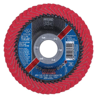 4-1/2" X 7/8" A.H. POLIFAN® FLAP DISC - CO SGP CURVE STEELOX, CERAMIC OXIDE, 60 GRIT, MEDIUM RADIUS