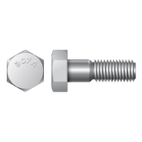 1"-8 X 10" HEX HEAD BOLT - A307 ZINC