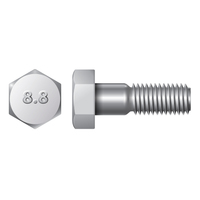 M8-1.25 X 20MM HEX HEAD BOLT CLASS 8.8 ZINC