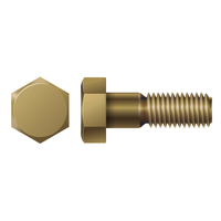 1/4"-20 X 1" HEX HEAD BOLT BRASS
