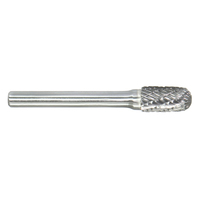 SC-42 CYLINDRICAL BALL NOSE SOLID CARBIDE MINIATURE BUR DOUBLE CUT