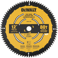 DEWALT 12-INCH MITER SAW BLADE, 80-TOOTH, 2-PACK