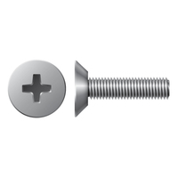 1/4"-20 X 3/8" FLAT PHIL (UNDERCUT) MACHINE SCREW ZINC