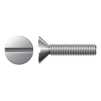 #10-24 X 6" FLAT SLOT MACHINE SCREW ZINC