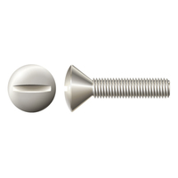 #10-24 X 1" OVAL SLOT MACHINE SCREW 18-8 STAINLESS