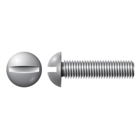 1/4"-20 X 6" ROUND SLOT MACHINE SCREW ZINC