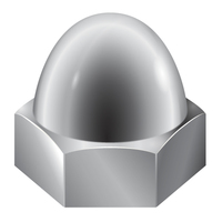 #10-32 ACORN CAP NUT - NICKEL PLATED