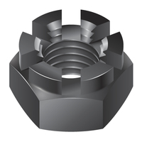 1"-14  HEX CASTLE NUT - GRADE 5 PLAIN