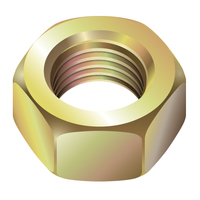 9/16"-18 HEX FINISH NUT - GRADE 8 YELLOW ZINC