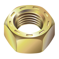 M8-1.25 CLASS 10.9 HEX FINISH NUT YELLOW ZINC