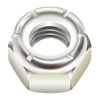 3/8"-24 THIN NYLON-INSERT LOCK NUT - 18-8 STAINLESS