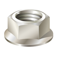 #10-32 SERRATED FLANGE NUT - 18-8 STAINLESS